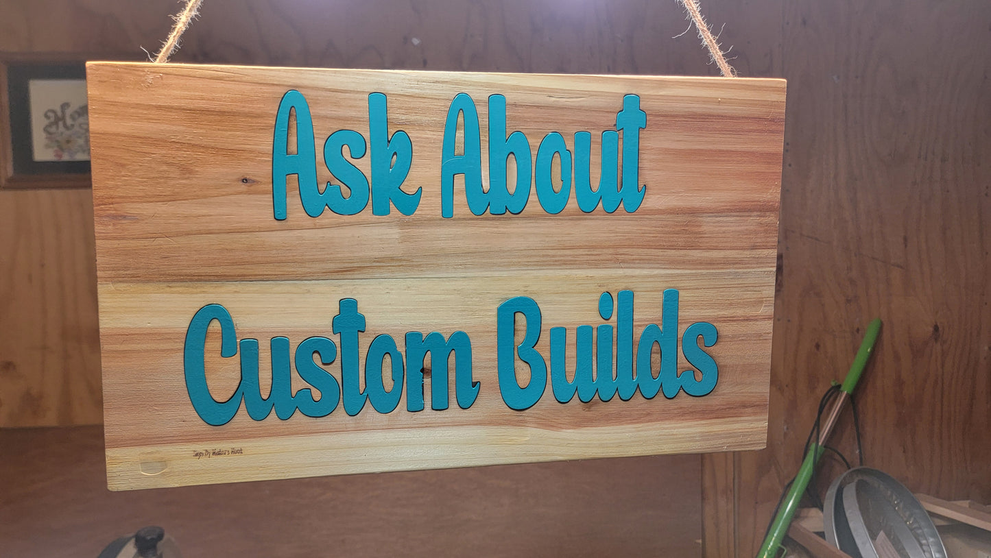Personalized 3D Cedar Wood Family Name Sign - Laser Cut and Raised Surname