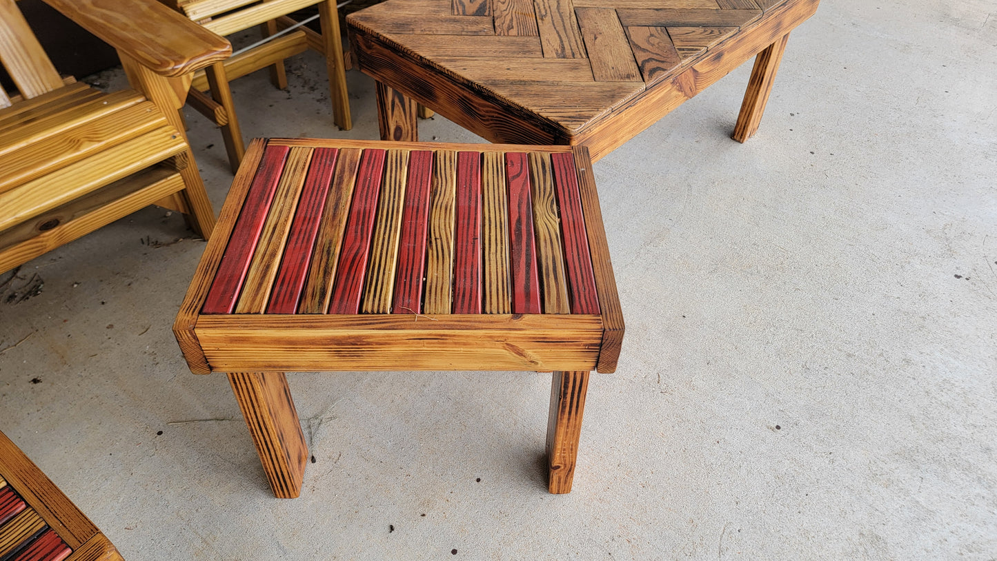 Custom Built Side Tables - American Flag & Plain